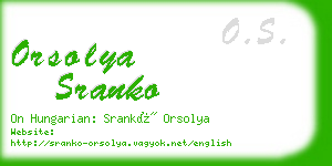 orsolya sranko business card